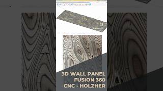 3D Panel Wall Design and Cam Fusion 360 machine Holzher Evolution cnc cadcam fusion360 [upl. by Wilde]