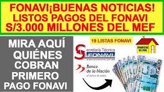 Fonavi lo último S3000 millones del MEF incluyendo S50 millones hay 1 millón 200 mil registrados [upl. by Chu]