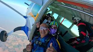 George Noel skydive for mark his nephew and pancreatic cancer awareness [upl. by Airbma]