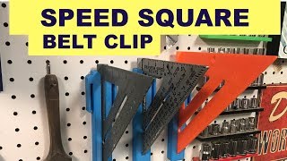 Woodshop 3D Printed Speed Square Holder [upl. by Iand]