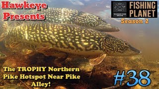 Fishing Planet S2  The TROPHY Northern Pike Hotspot Near Pike Alley [upl. by Anehta835]