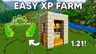 EASY BEST XP Farm in Minecraft 121 For Starter World [upl. by Ecinwahs32]