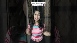 When you pronounce words correctly🤦🏻‍♀️relatable foryou acting yt shortsvideo subscribe like [upl. by Dnomal]