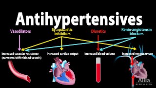 Antihypertensive Medications  Pharmacology Animation [upl. by Yeknarf]