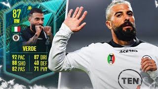 YOU NEED THIS CARD 😲 87 Player Moments Daniele Verde Player Review FIFA 22 Ultimate Team [upl. by Auhsuoj]