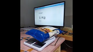 Display and save kitchen scale data using esp8266 php and mysql [upl. by Hanschen]