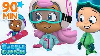 90 Minutes of Snowy Scenes amp Songs with Bubble Guppies ☃️ Bubble Guppies [upl. by Netty599]