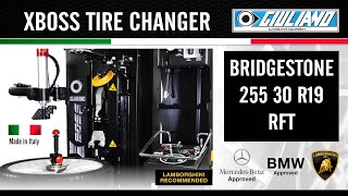 How to Remove Bridgestone 255 30 R19 RFT Tire with Giuliano XBoss Tire Changer [upl. by Nahtahoj71]