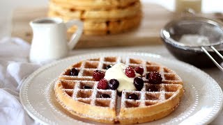 Belgian Waffle Recipe  How to Make Waffles [upl. by Kirch521]