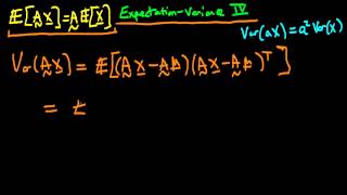 Expectations and variance of a random vector  part 4 [upl. by Linet]