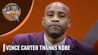 Vince Carter thanks Kobe Bryant during his Hall of Fame speech ❤️  NBA on ESPN [upl. by Yenterb]