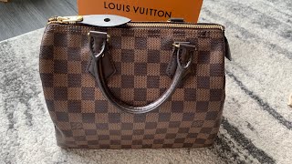 Louis Vuitton LV Speedy 25 Review amp What’s in my bag [upl. by Cohlier]