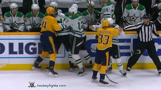 Andrew Cogliano vs Viktor Arvidsson Apr 11 2021 [upl. by Ethelind886]