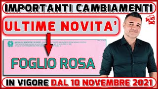 IL FOGLIO ROSA  VALIDITA ESAMI GUIDA SANZIONI IMPORTANTI NOVITA IN VIGORE DAL 10 NOVEMBRE 2021 [upl. by Dierdre]