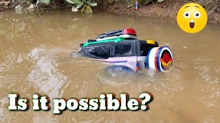 Is it possible Rc Crawler Land Cruiser Bronco drives on deep water roads [upl. by Vedetta]