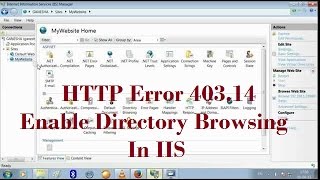 Enable Directory Browsing In IIS HTTP Error 40314The Web server is configured to not list [upl. by Payson474]