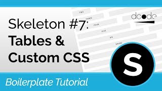 Skeleton CSS Boilerplate Tutorial 7 Tables amp Custom CSS [upl. by Ananna]