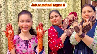 Sub ne mehndi lagwa li Aliza iqbal vlogs [upl. by Arodoet]