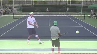 Rafael Nadal Forehand In Slow Motion HD [upl. by Stanwinn]