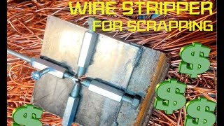 Copper wire stripper for scrapping Home made and free [upl. by Aikam998]