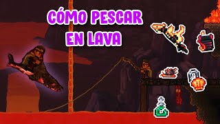 GUÍA DE CÓMO PESCAR EN LAVA EN TERRARIA [upl. by Nedarb]