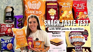 Healthy Snack Review  Trying New Healthy Snacks  WW WeightWatchers PointsCaloriesMacros [upl. by Herzberg]