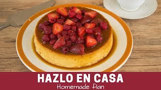 Cómo Hacer Flan Casero al horno  Receta de flan de vainilla con Leche Condensada y Leche Evaporada [upl. by Cassiani]