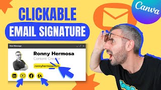 Create an Email Signature with Canva with multiple Clickable Links amp Social Media Icons [upl. by Asus]