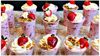 Fresas con crema  🍓Nueva Receta  Mejorada para negocio  Mesa de Postres [upl. by Leahkim]