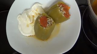 Dolma  gefüllte Paprika türkisch kochen  Sallys Welt [upl. by Ala]