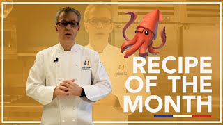 Recipe of the month Basquaise Calamar Fricassee with CardamonScented Crab Cream [upl. by Eatnoj]