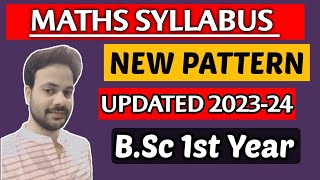 BSc 1st year maths syllabus and Exam pattern 2023 in Hindi  Maths Syllabus I Bsc maths syllabus [upl. by Warrick853]