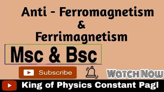 AntiFerromagnetism amp Ferrimagnetism [upl. by Maurene527]