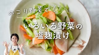 【残った野菜でも！】いろいろ野菜の塩麹漬けのレシピ・作り方 [upl. by Wolfy]