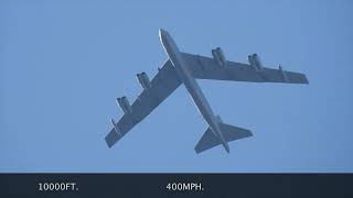 B52 Stratofortress heading into RAF Fairford High altitude plane spotting [upl. by Asilrac524]