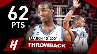 Throwback Tracy McGrady EPIC CareerHIGH Full Highlights vs Wizards 20040310  62 Points [upl. by Hole]