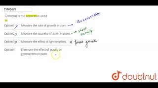 Clinostat is the apparatus used to [upl. by Schultz323]