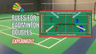 🏆Rules for Badminton Doubles  By BadmintonPlanetcom [upl. by Llecrep]