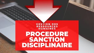 Procédure de sanction disciplinaire [upl. by Oech]