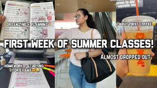 FIRST WEEK OF SUMMER CLASSES taking 3 courses  WEEK IN THE LIFE OF A COLLEGE STUDENT 2022 [upl. by Oiluig521]