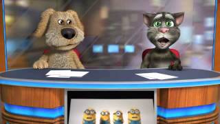 Talking Tom amp Ben News minions song [upl. by Cirdec]