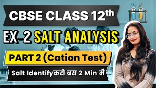 Class 12 Chemistry Practicals 2023 5 min Trick for Salt Analysis 02  Analysis of Basic Radicals [upl. by Loriner]