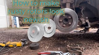 How to clean up shitty brake rotors to make them look newish [upl. by Hale]