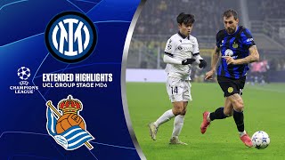 Inter vs Real Sociedad Extended Highlights  UCL Group Stage MD 6  CBS Sports Golazo [upl. by Arimaj]