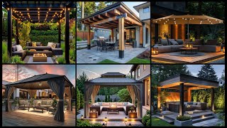 200 Modern Pergola Designs 2024  Outdoor Seating for Home Backyard Patio [upl. by Notnats]