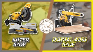 Miter Saw vs Radial Arm Saw  Ultimate Woodworking Showdown [upl. by Ylecic197]