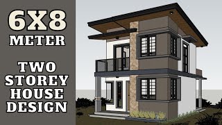 6x8 METERS HOUSE DESIGN [upl. by Ganny507]