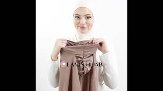 Lamis Hijab  Tuto hijab à enfiler en maille pour hiver [upl. by Weitzman]