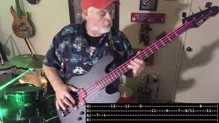 Led ZeppelinRamble OnBass cover with tabs [upl. by Ahsemat]