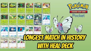 Neverending Battle with Butterfree Unlimited Heal Deck vs Koffing Poison Deck in Pokemon TCG Pocket [upl. by Niatsirt783]